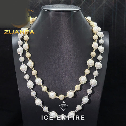 Iced Out Rose Gold Plated Moissanite Cuban Chain