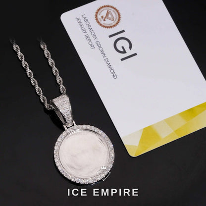 Iced Out 925 Silver Lab Grown Diamond Pendant