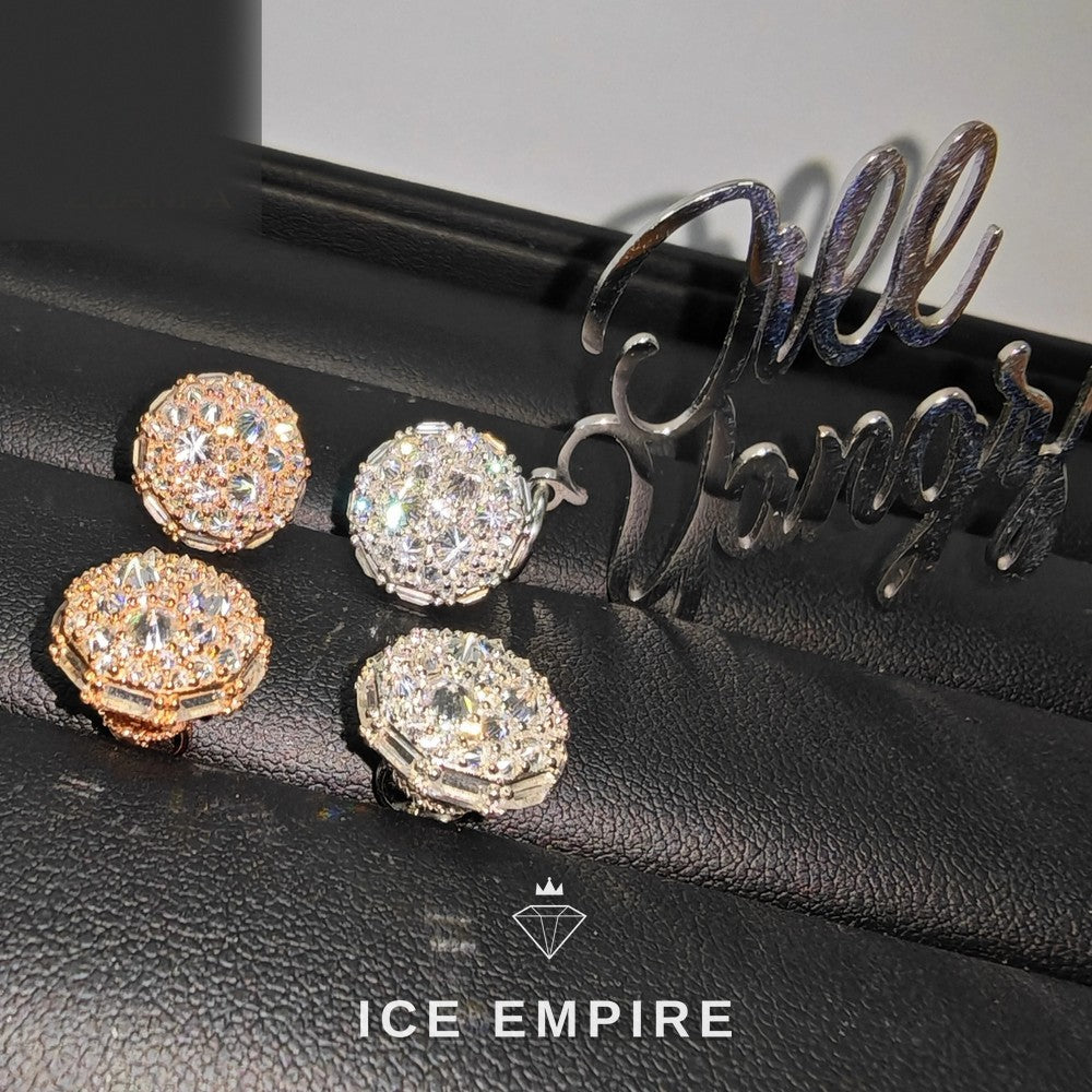 Iced Out Baguette 925 Silver Moissanite Earrings