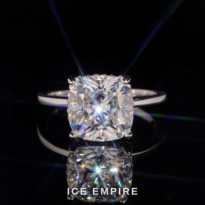 Iced Out Rose Gold Plated Moissanite Wedding Band