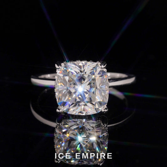 Iced Out Rose Gold Plated Moissanite Wedding Band