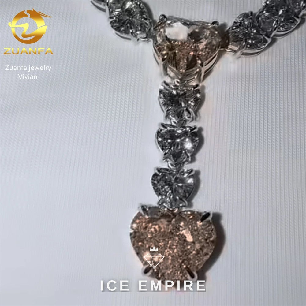 Iced Out Cross 925 Silver Moissanite Pendant
