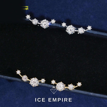 Iced Out 925 Silver Moissanite Earrings