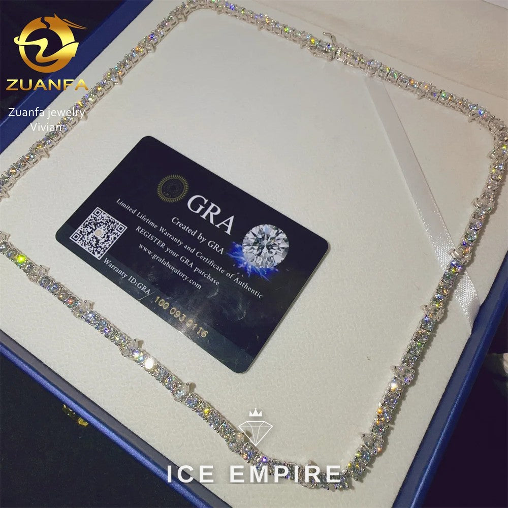 Iced Out Rose Gold Plated Moissanite Cuban Chain