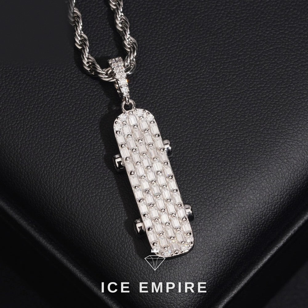 Iced Out Rose Gold Plated Moissanite Pendant