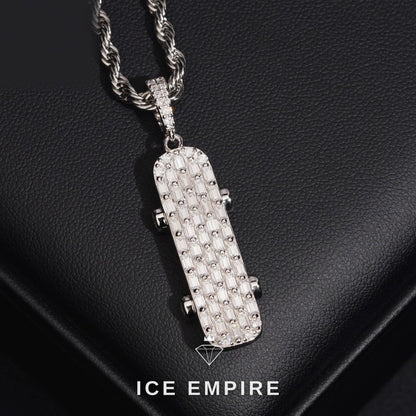 Iced Out Rose Gold Plated Moissanite Pendant