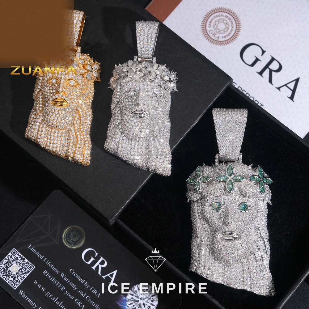 Iced Out 925 Silver Moissanite Pendant
