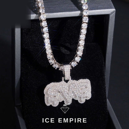 Iced Out Rose Gold Plated Moissanite Pendant
