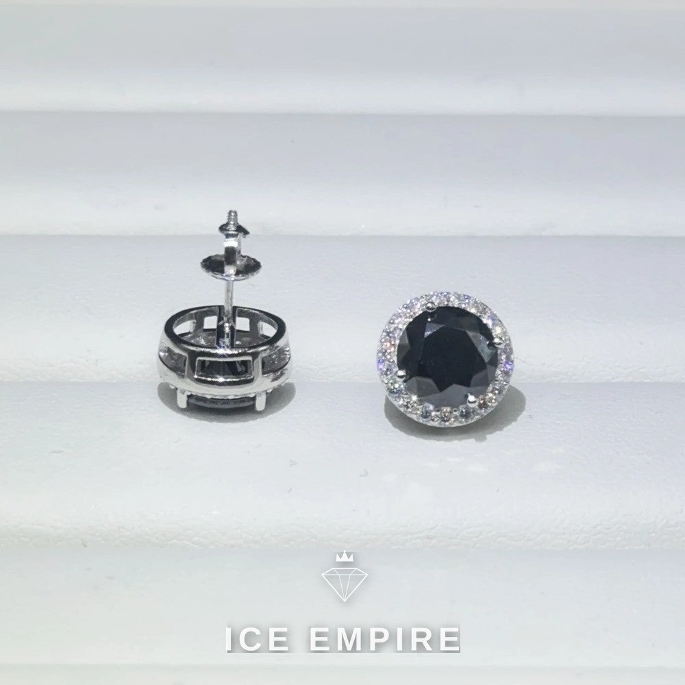 Iced Out 925 Silver Moissanite Stud Earrings