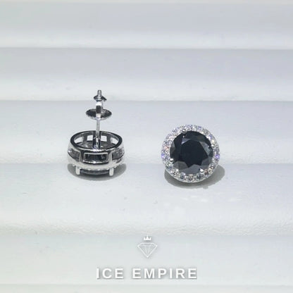 Iced Out 925 Silver Moissanite Stud Earrings