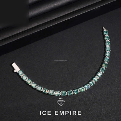 Iced Out 925 Silver Moissanite Tennis Chain