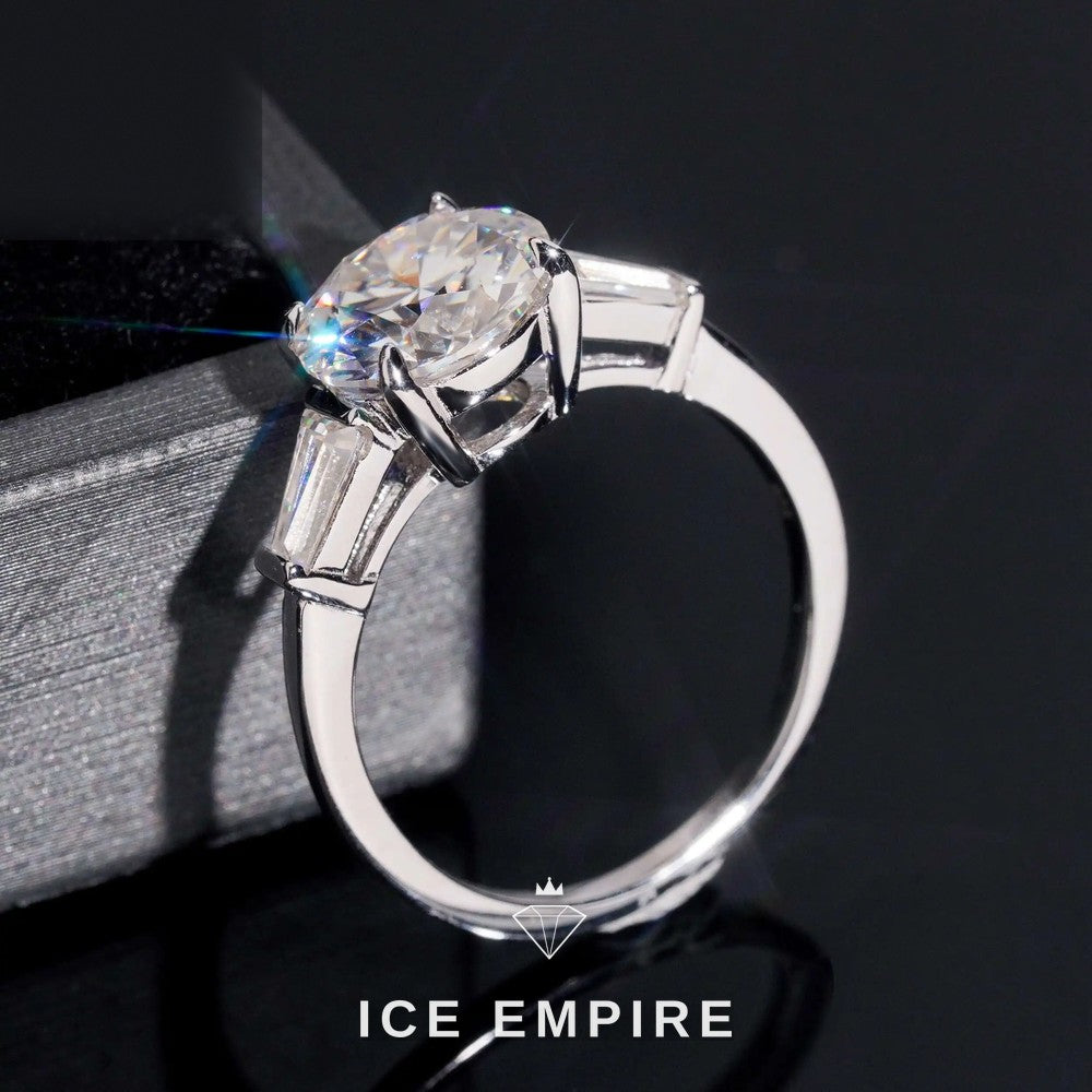 Iced Out Gold Plated Moissanite Wedding Band