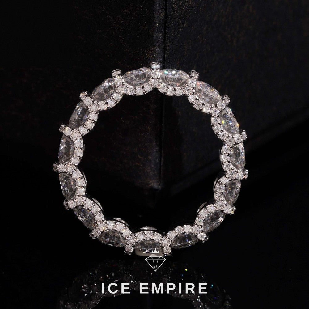 Iced Out 925 Silver Lab Grown Diamond Ring