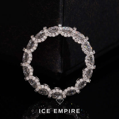 Iced Out 925 Silver Lab Grown Diamond Ring
