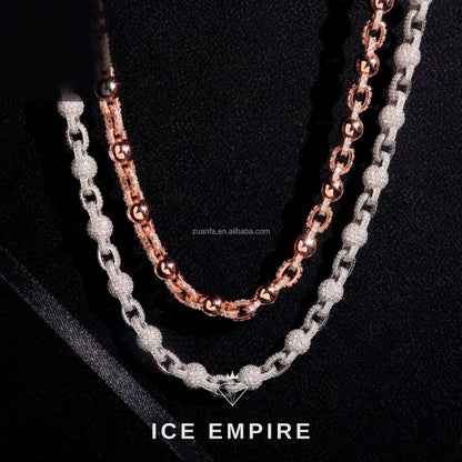Iced Out 925 Silver Moissanite Chain