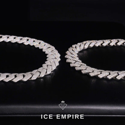 Iced Out Rose Gold Plated Moissanite Cuban Chain