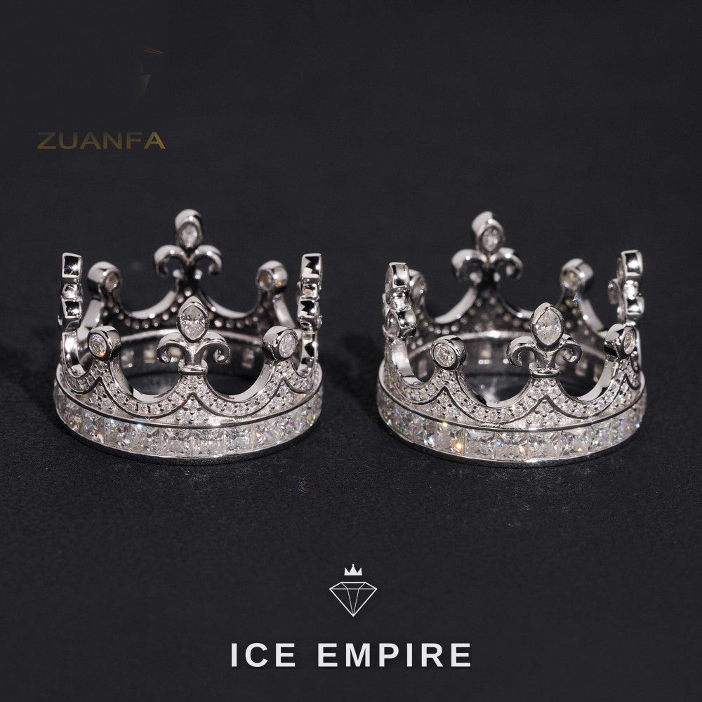 Iced Out 925 Silver Moissanite Ring