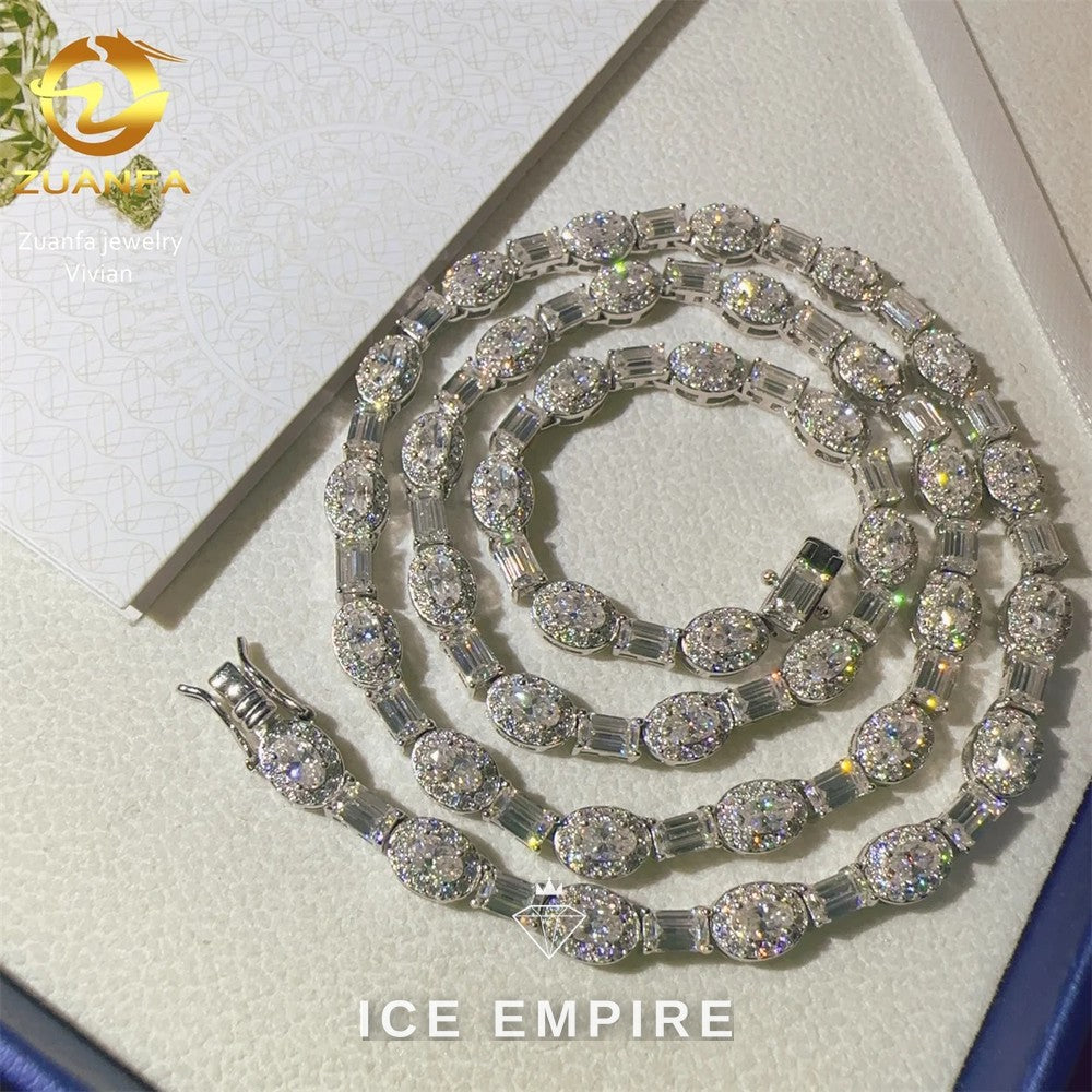 Iced Out Rose Gold Plated Moissanite Cuban Chain