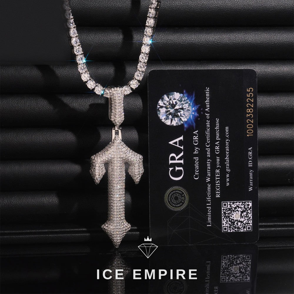 Iced Out Cross Rose Gold Plated Cuban Chain