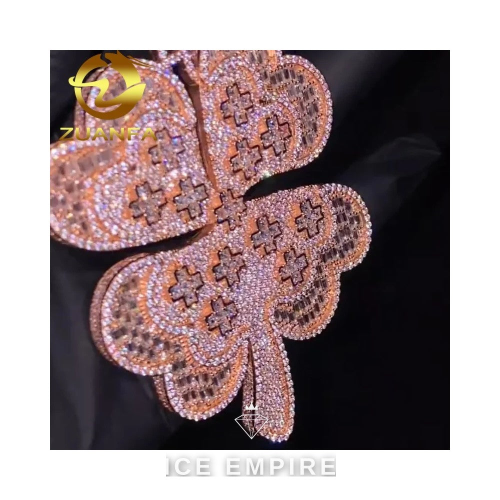 Iced Out 925 Silver Moissanite Pendant