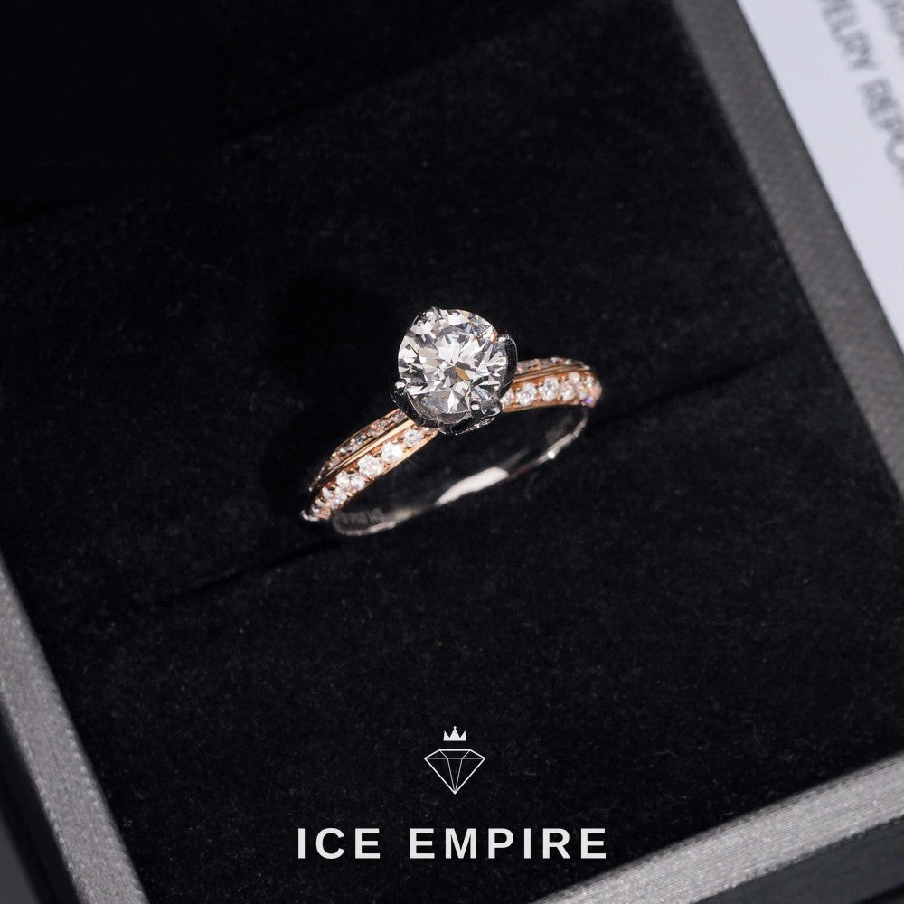Iced Out 18K Gold Lab Grown Diamond Wedding Band