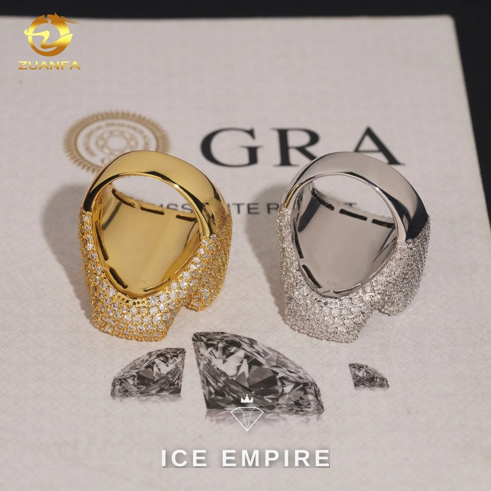 Iced Out Baguette 925 Silver Moissanite Ring