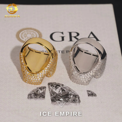 Iced Out Baguette 925 Silver Moissanite Ring