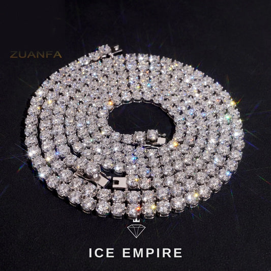 Iced Out 10K Gold Lab Grown Diamond Tennis Chain