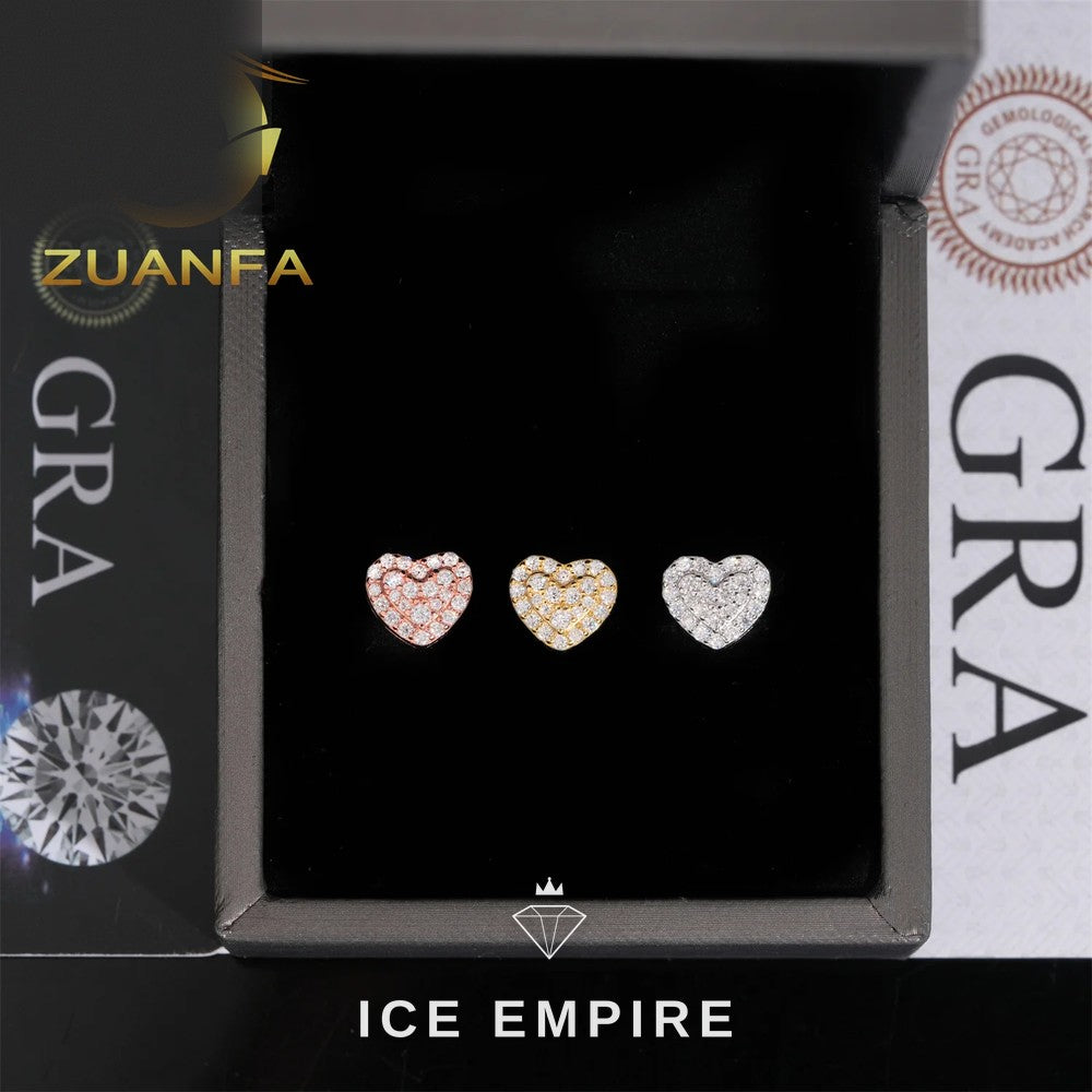 Iced Out 925 Silver Moissanite Earrings