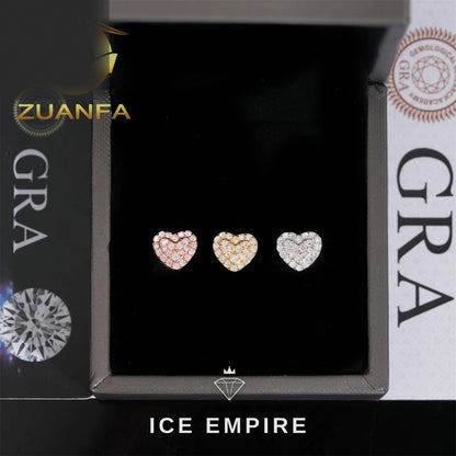 Iced Out 925 Silver Moissanite Earrings
