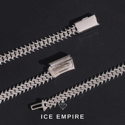 Iced Out 925 Silver Moissanite Cuban Chain