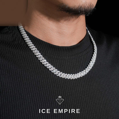 Iced Out Rose Gold Plated Moissanite Cuban Chain