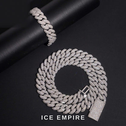 Iced Out Rose Gold Plated Moissanite Cuban Chain