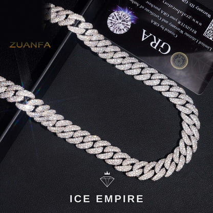 Iced Out Rose Gold Plated Moissanite Cuban Chain