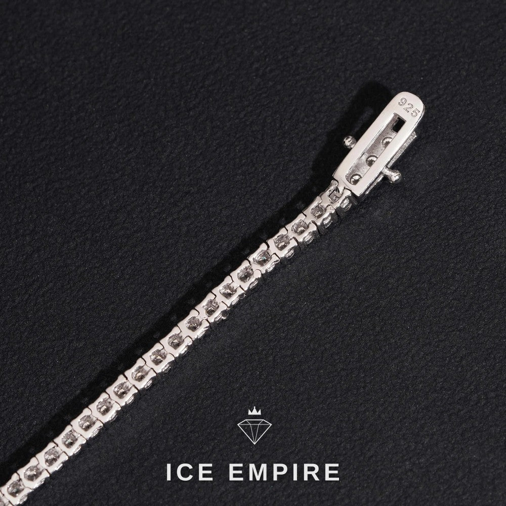 Iced Out 925 Silver Lab Grown Diamond Tennis Bracelet