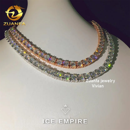 Iced Out Rose Gold Plated Moissanite Cuban Chain