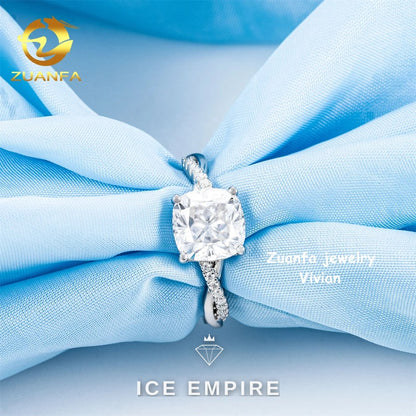 Iced Out Rose Gold Plated Moissanite Ring