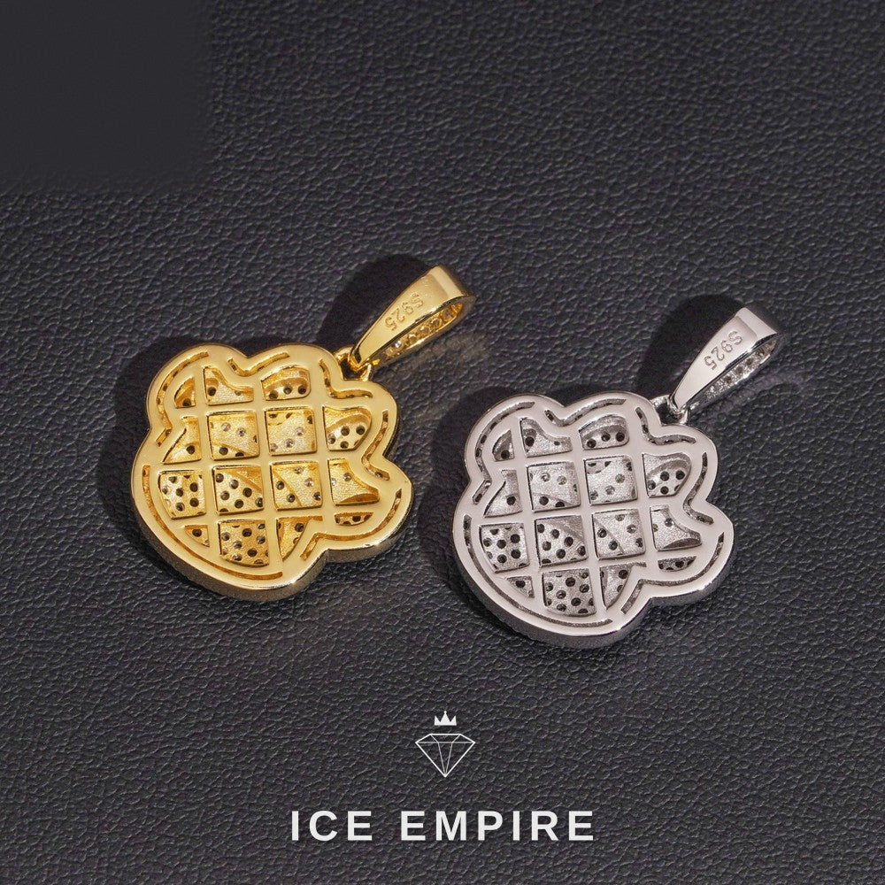 Iced Out Rose Gold Plated Moissanite Pendant