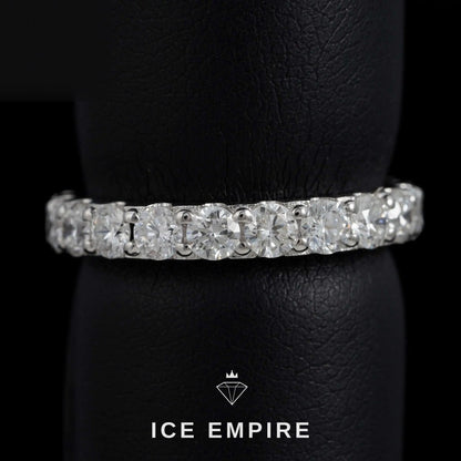 Iced Out 925 Silver Lab Grown Diamond Hoop Earrings