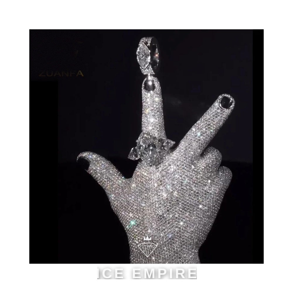 Iced Out 925 Silver Moissanite Pendant
