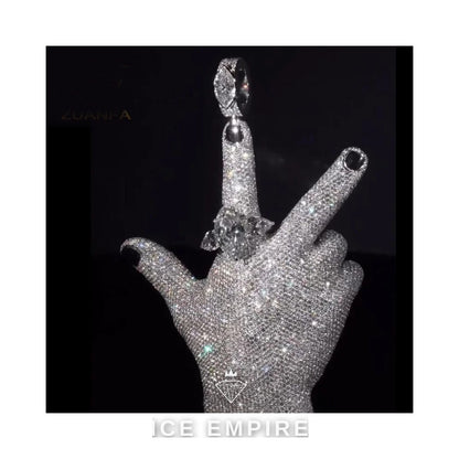 Iced Out 925 Silver Moissanite Pendant
