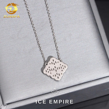 Iced Out Baguette 925 Silver Lab Grown Diamond Pendant