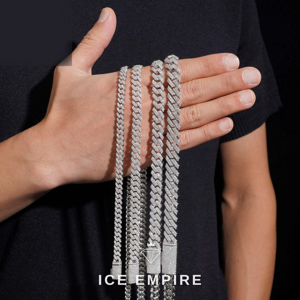 Iced Out Rose Gold Plated Moissanite Cuban Chain