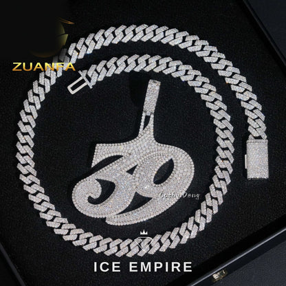 Iced Out Baguette Rose Gold Plated Moissanite Pendant