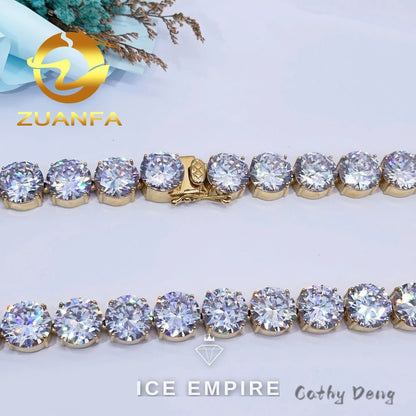 Iced Out Gold Plated Moissanite Cuban Chain