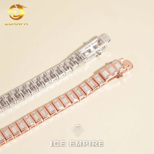 Iced Out 925 Silver Moissanite Tennis Bracelet