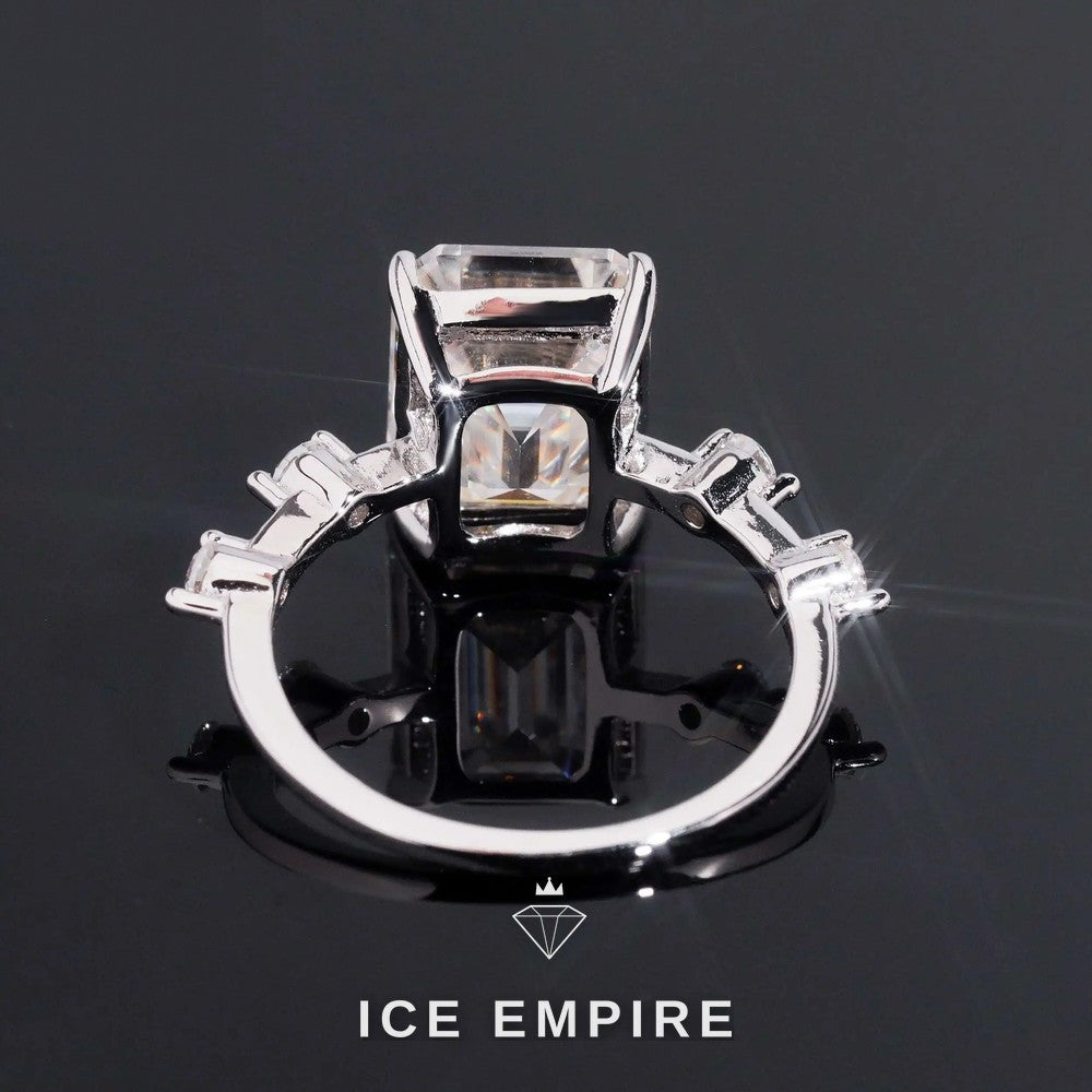 Iced Out Gold Plated Moissanite Wedding Band