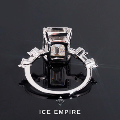 Iced Out Gold Plated Moissanite Wedding Band