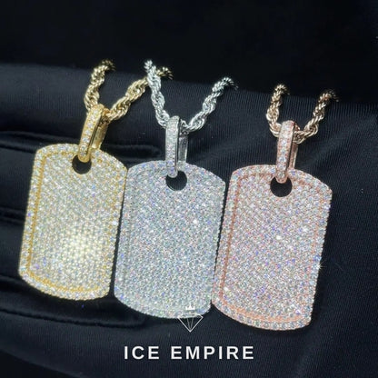 Iced Out Rose Gold Plated Moissanite Pendant