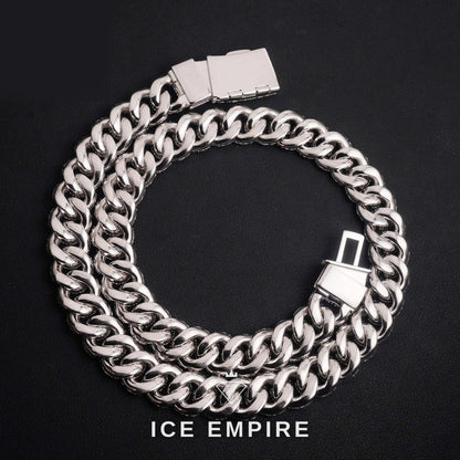 Iced Out Rose Gold Plated Moissanite Cuban Chain